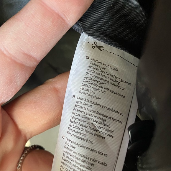 Storm Mountain black weatherproof parka with black faux fur trim size xs - Picture 12 of 14